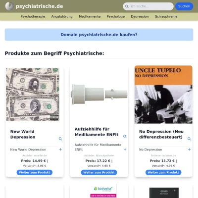 Screenshot psychiatrische.de