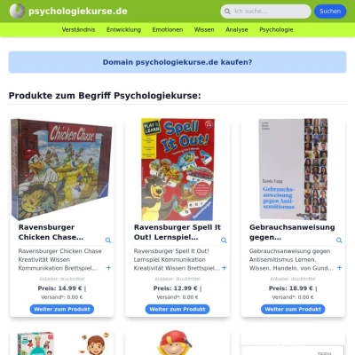 Screenshot psychologiekurse.de