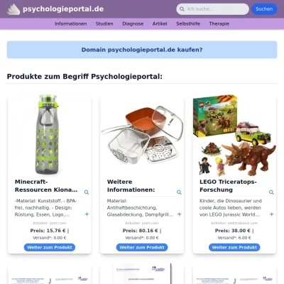 Screenshot psychologieportal.de