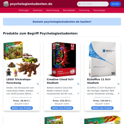 Screenshot psychologiestudenten.de