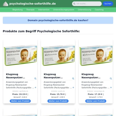 Screenshot psychologische-soforthilfe.de