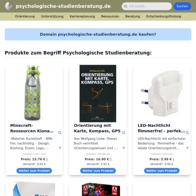 Screenshot psychologische-studienberatung.de