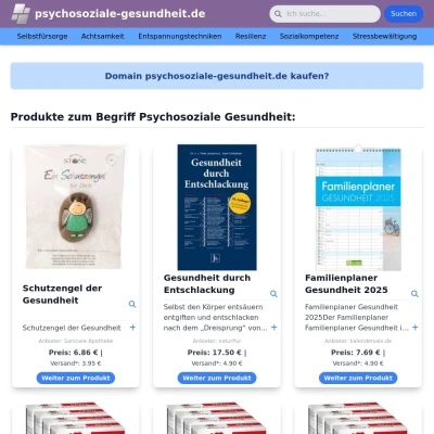 Screenshot psychosoziale-gesundheit.de