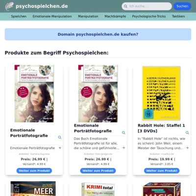 Screenshot psychospielchen.de