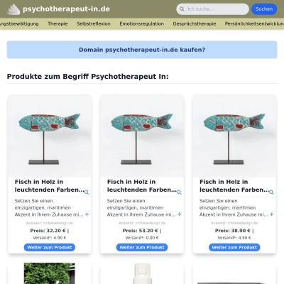 Screenshot psychotherapeut-in.de