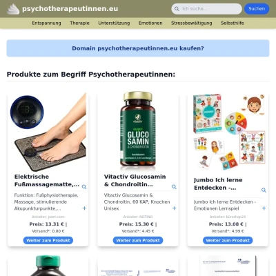 Screenshot psychotherapeutinnen.eu