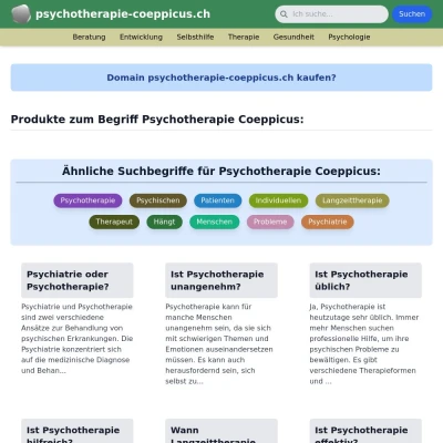 Screenshot psychotherapie-coeppicus.ch