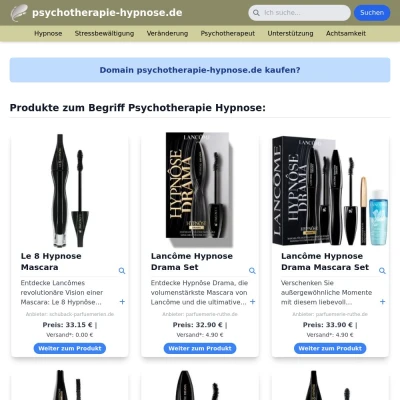 Screenshot psychotherapie-hypnose.de