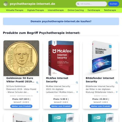 Screenshot psychotherapie-internet.de