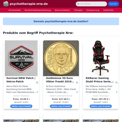 Screenshot psychotherapie-nrw.de