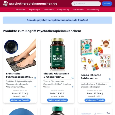 Screenshot psychotherapieinmuenchen.de