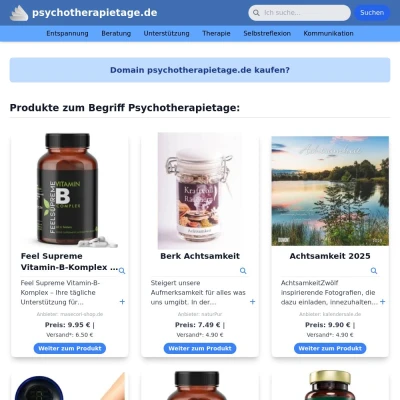 Screenshot psychotherapietage.de