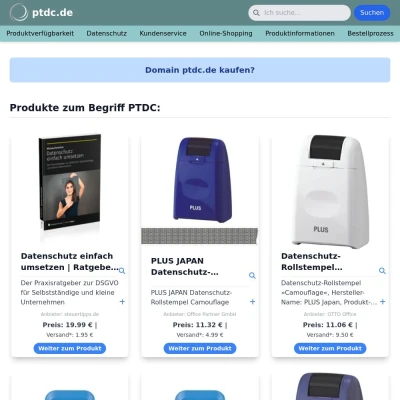 Screenshot ptdc.de