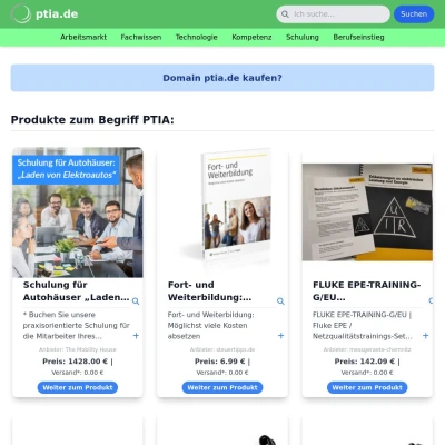 Screenshot ptia.de