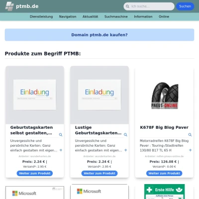 Screenshot ptmb.de