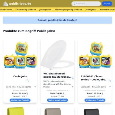 Screenshot public-jobs.de