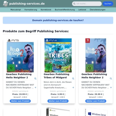 Screenshot publishing-services.de