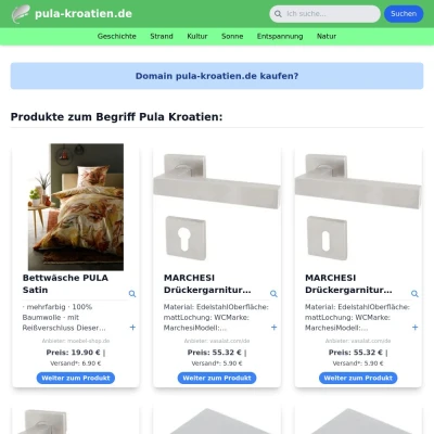 Screenshot pula-kroatien.de