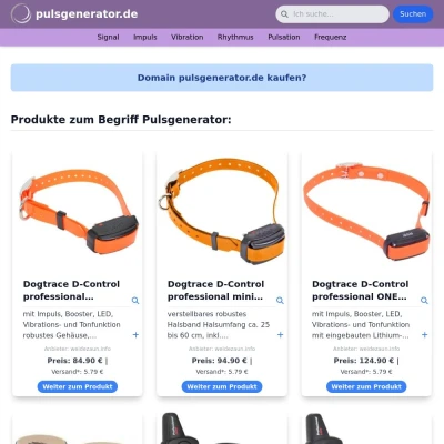 Screenshot pulsgenerator.de