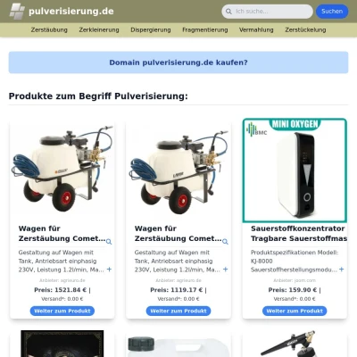 Screenshot pulverisierung.de