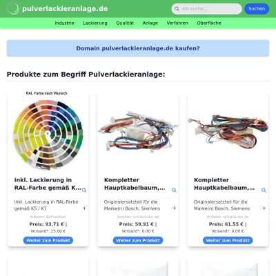 Screenshot pulverlackieranlage.de