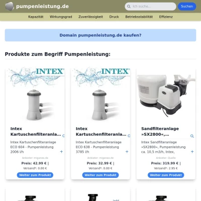 Screenshot pumpenleistung.de