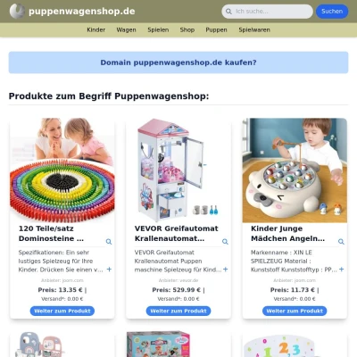 Screenshot puppenwagenshop.de