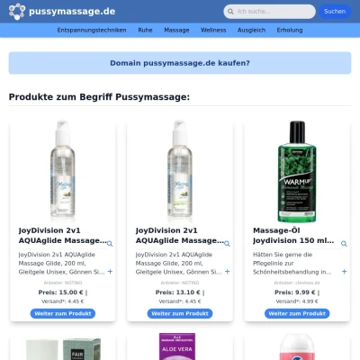 Screenshot pussymassage.de