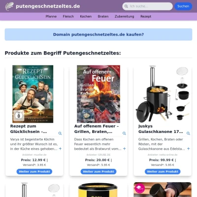 Screenshot putengeschnetzeltes.de