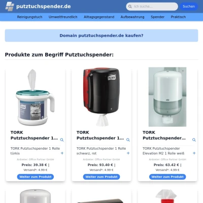 Screenshot putztuchspender.de