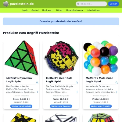 Screenshot puzzlestein.de