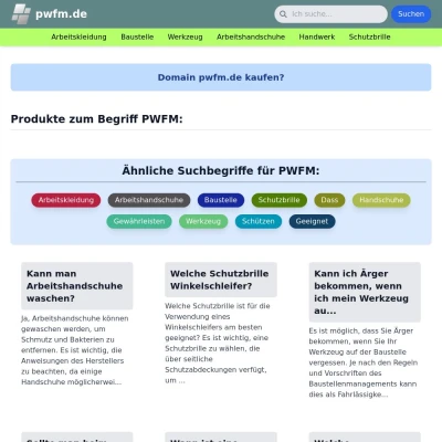 Screenshot pwfm.de