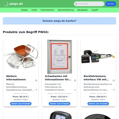 Screenshot pwgs.de
