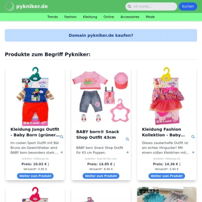 Screenshot pykniker.de