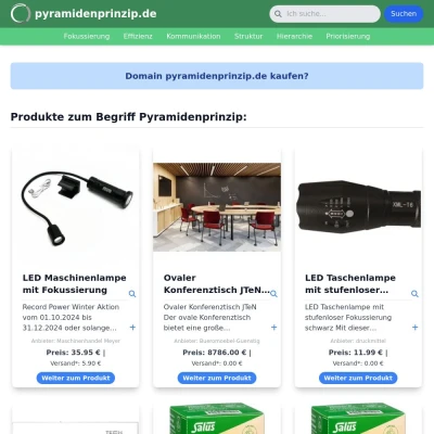 Screenshot pyramidenprinzip.de
