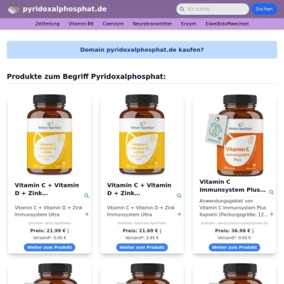 Screenshot pyridoxalphosphat.de