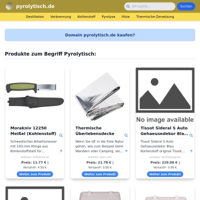 Screenshot pyrolytisch.de