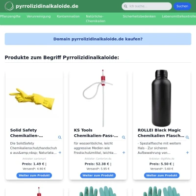 Screenshot pyrrolizidinalkaloide.de