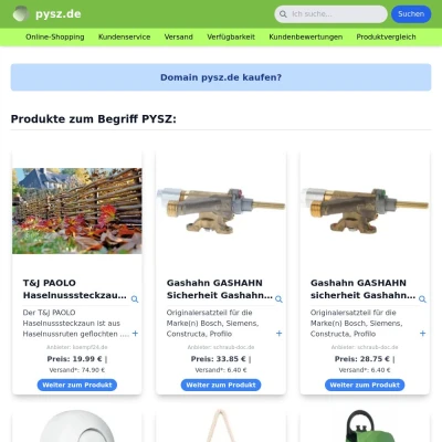 Screenshot pysz.de