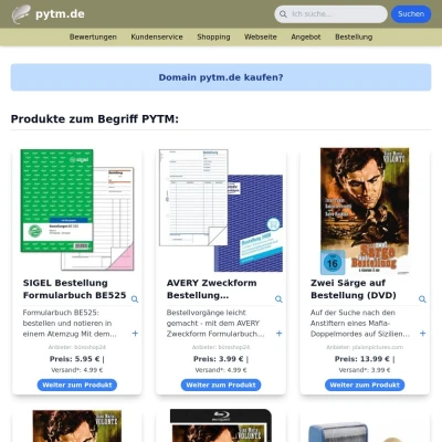 Screenshot pytm.de