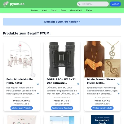 Screenshot pyum.de