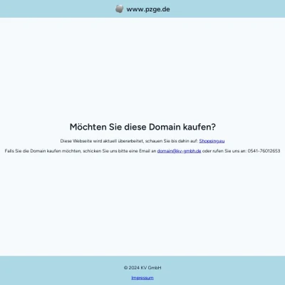 Screenshot pzge.de