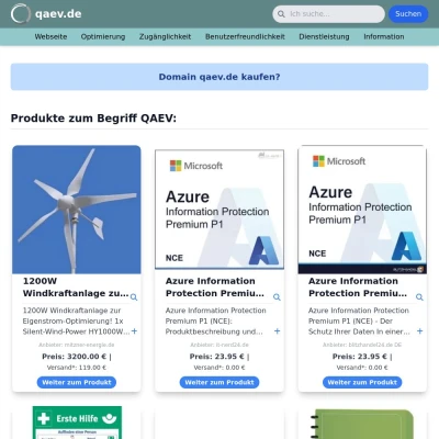 Screenshot qaev.de