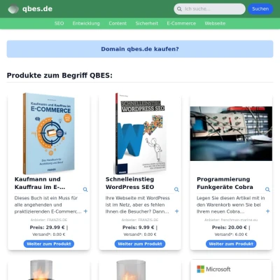 Screenshot qbes.de