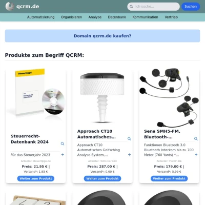 Screenshot qcrm.de
