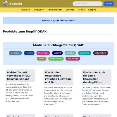 Screenshot qdak.de