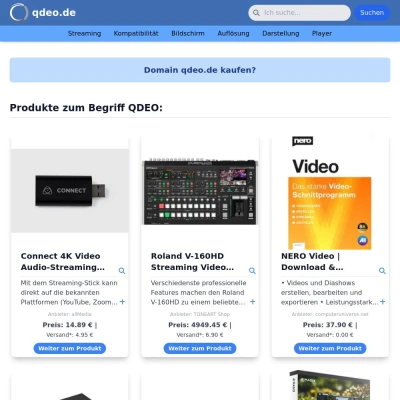 Screenshot qdeo.de