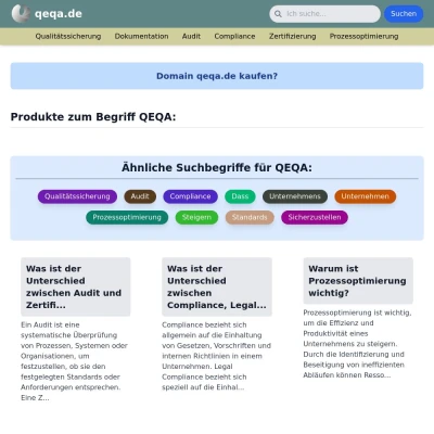 Screenshot qeqa.de