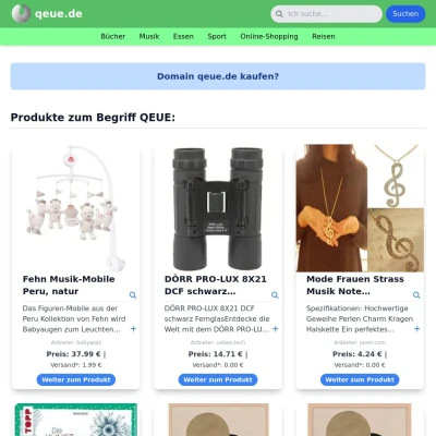 Screenshot qeue.de