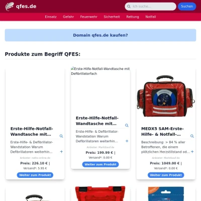 Screenshot qfes.de